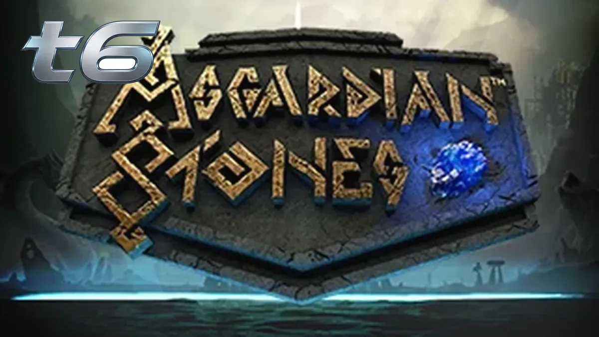Tampilan visual slot Asgardian Stones dengan simbol batu kuno